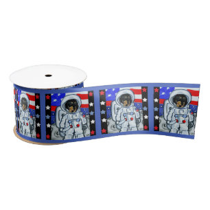 DOXIE ASTRONAUT  SATIN RIBBON