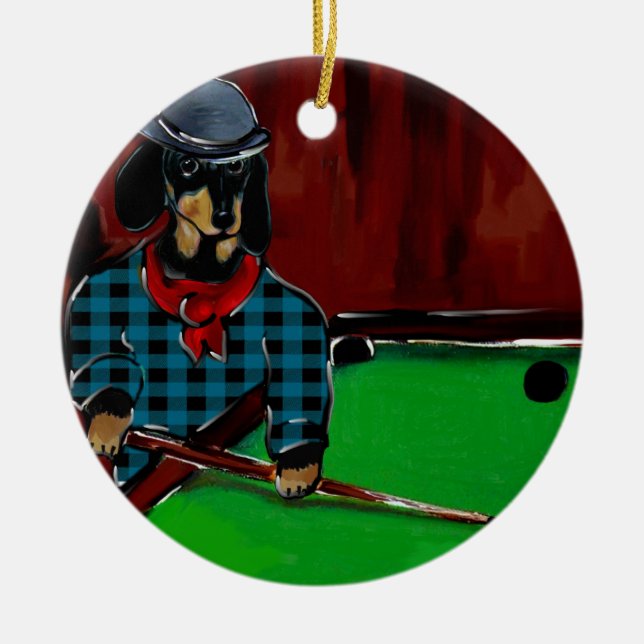 DOXIE BILLIARDS   CERAMIC ORNAMENT (Front)