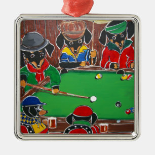 DOXIE BILLIARDS METAL ORNAMENT