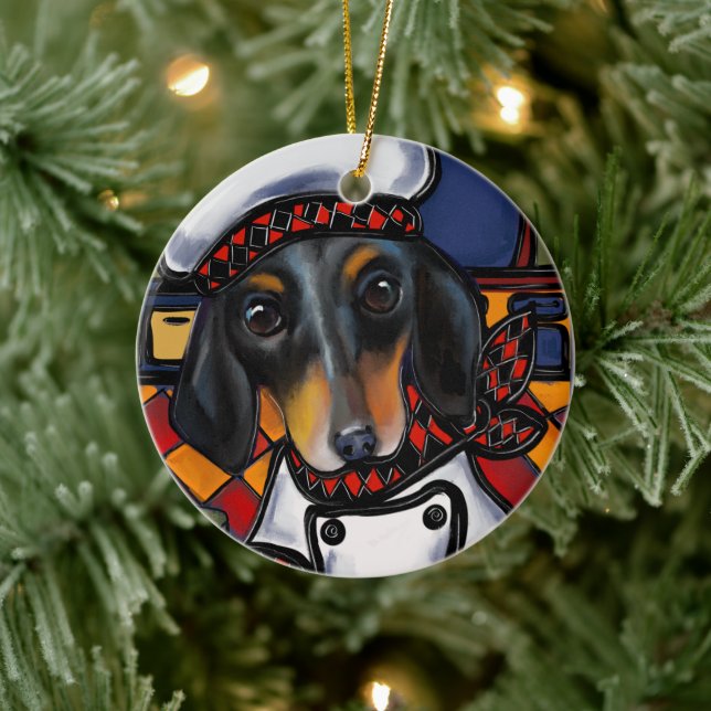 DOXIE CHEF           CERAMIC ORNAMENT (Tree)