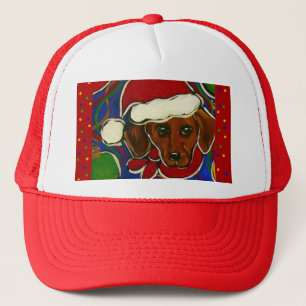 Doxie Christmas Trucker Hat