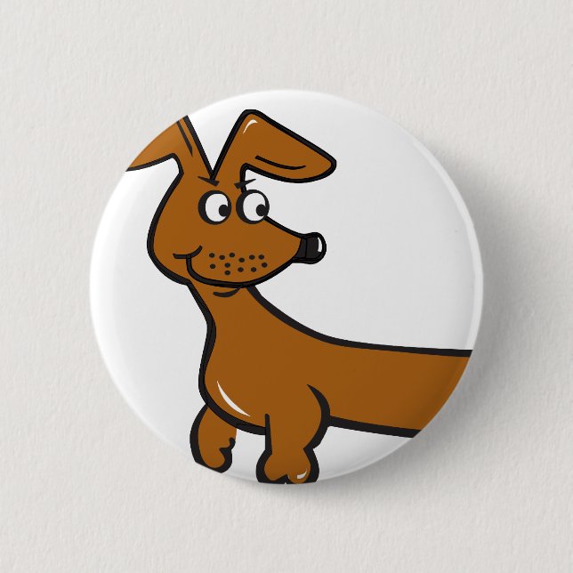 Doxie Dachshund 2 Inch Round Button (Front)