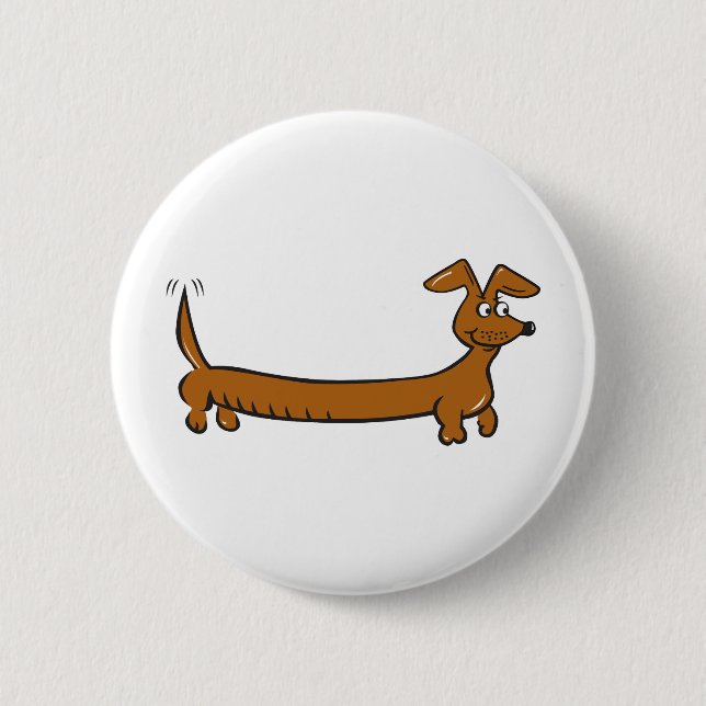 Doxie Dachshund 2 Inch Round Button (Front)