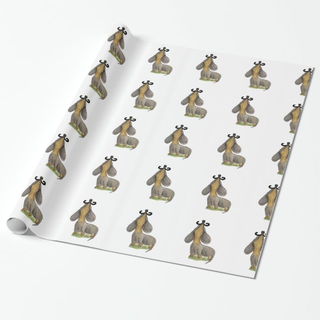 Doxie dog Moustache dachshund doguie Paper GiftWra (Unrolled)