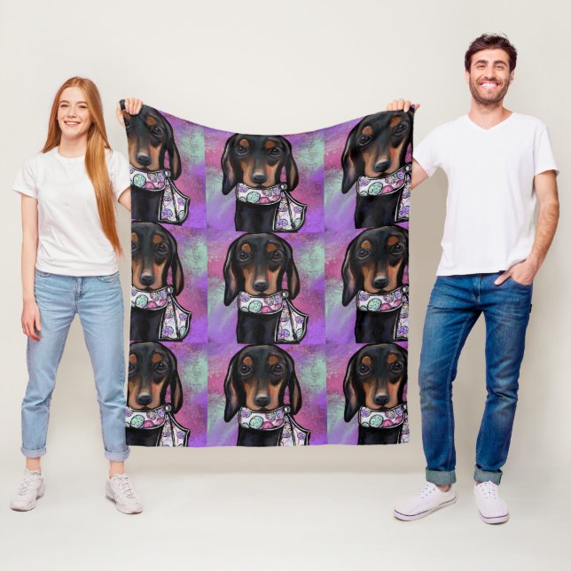 Doxie  fleece blanket (In Situ)