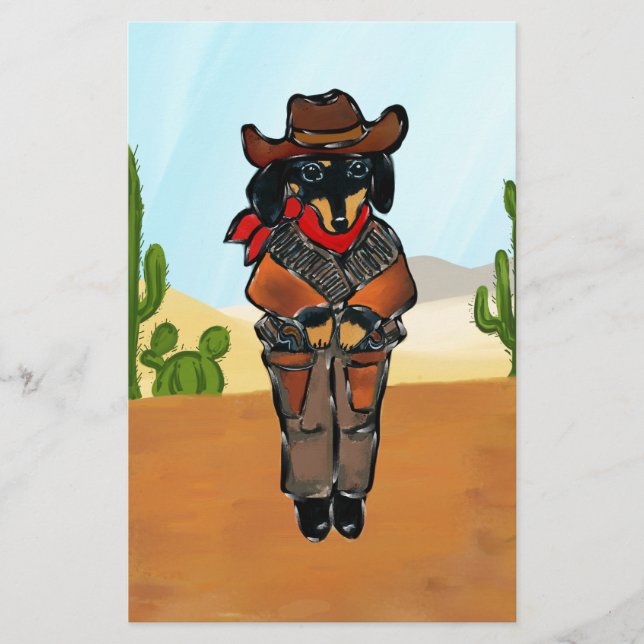 Doxie Gunslinger Stationery (Front)