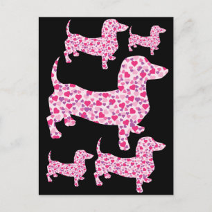 DOXIE-Hearts Postcard