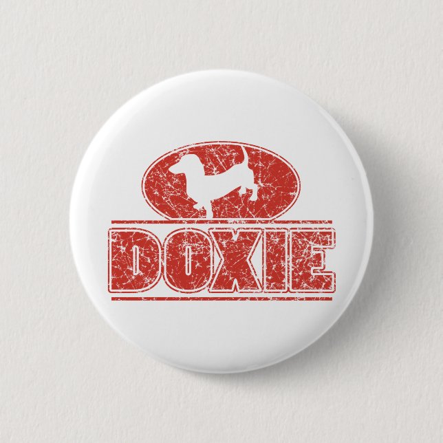 DOXIE-in-Circle-Distressed 2 Inch Round Button (Front)