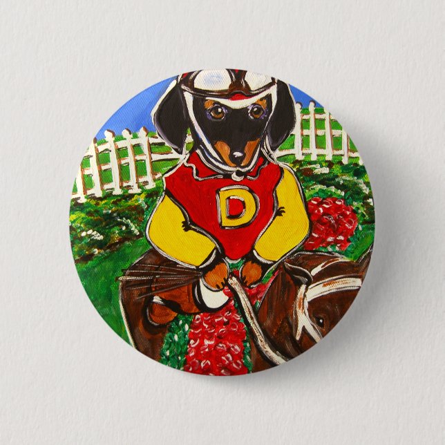 DOXIE JOCKEY 2 INCH ROUND BUTTON (Front)