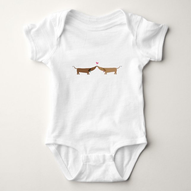 doxie love baby bodysuit (Front)