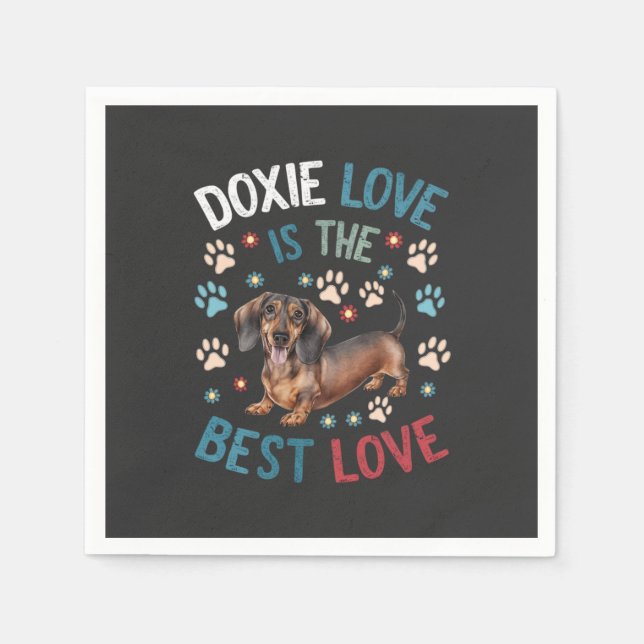 Doxie Love Is The Best Love Napkin (Front)