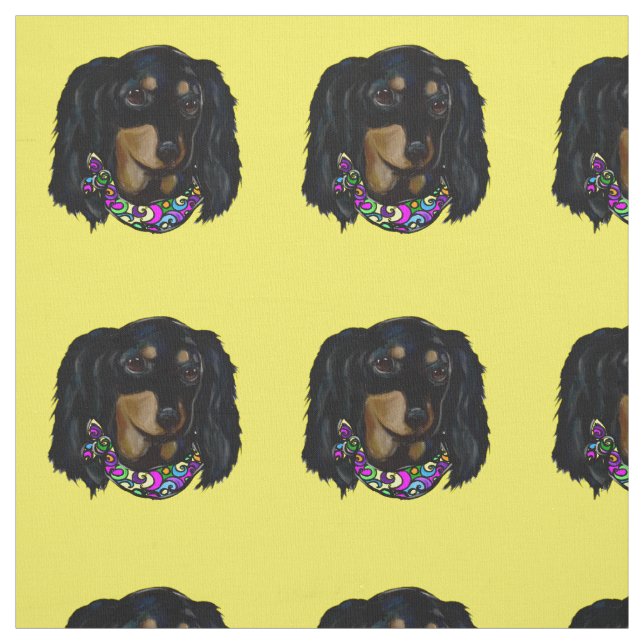 Doxie Mardi Gras Fabric (Swatch)