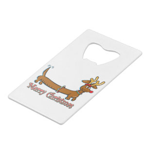 Doxie-Merry-Christmas Wallet Bottle Opener