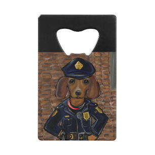 Doxie Police Credit Card Bottle Opener