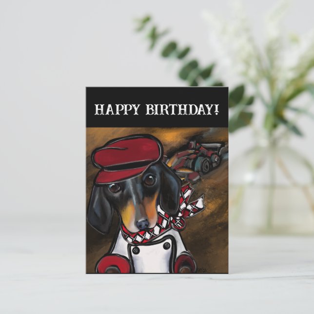 DOXIE RACER POSTCARD (Standing Front)