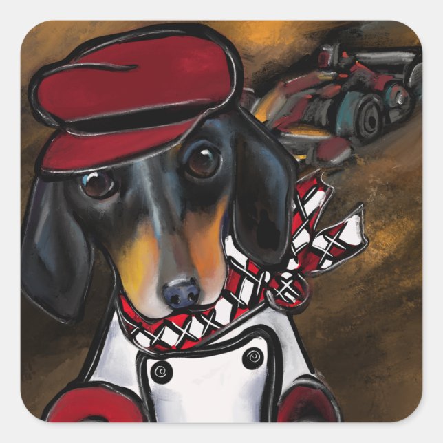 DOXIE RACER SQUARE STICKER (Front)
