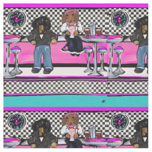 Doxie Rock and Roll Fabric