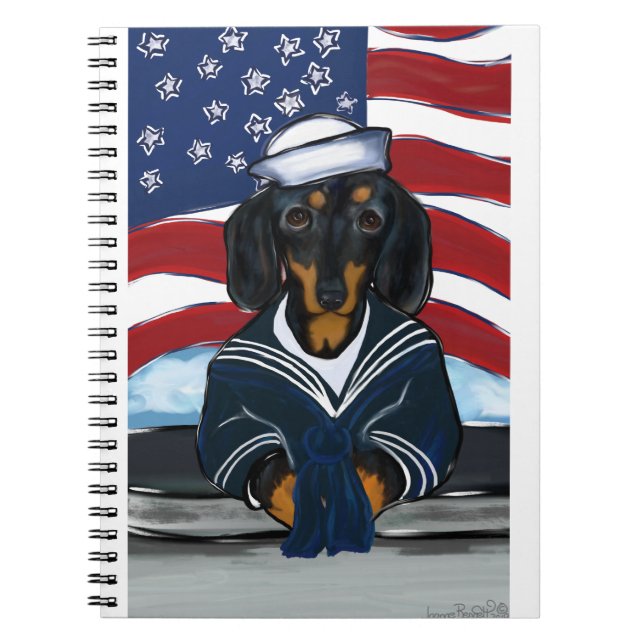 Doxie Sailor Notebook (Front)