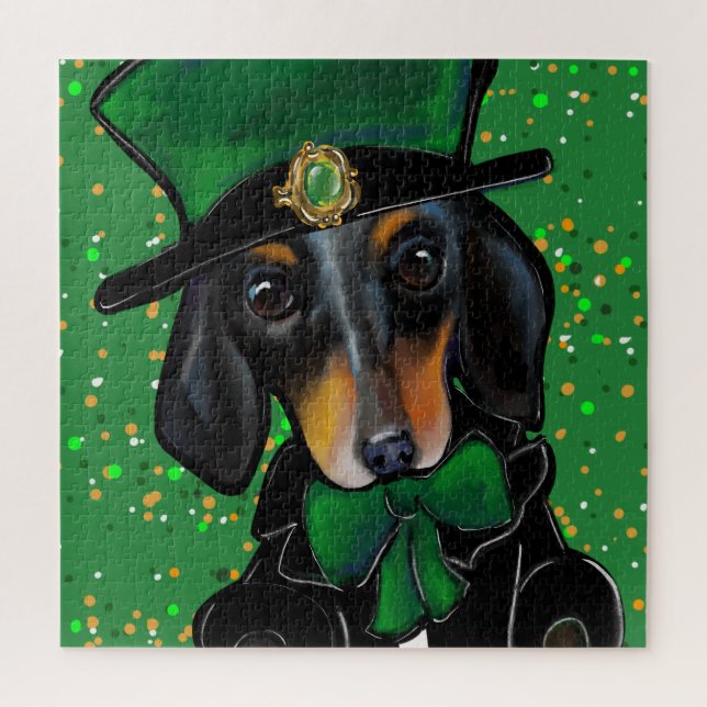DOXIE  SAINT PATTY JIGSAW PUZZLE (Vertical)