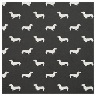 Doxie Silhouette Dog fabric - dachshund fabric
