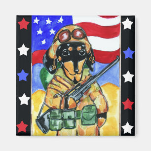 Doxie Soldier Magnet