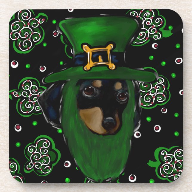 Doxie St. Patty Coaster (Front)