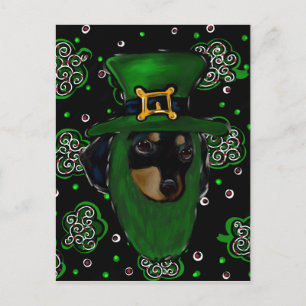Doxie St. Patty Postcard