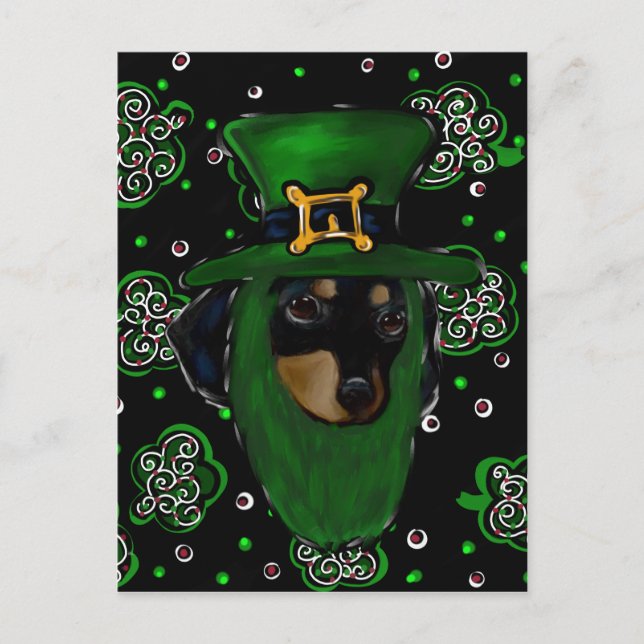 Doxie St. Patty Postcard (Front)