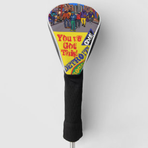 Doxie Town City - DETROIT  Golf Head Cover