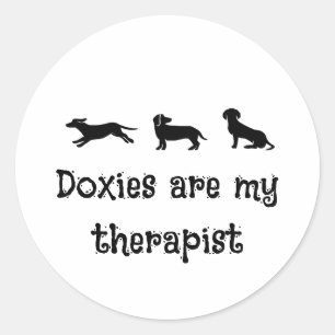 Doxies are my Therapist Cute Dachshund Classic Round Sticker