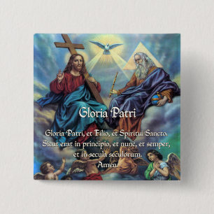 Doxology - Gloria Patri 2 Inch Square Button