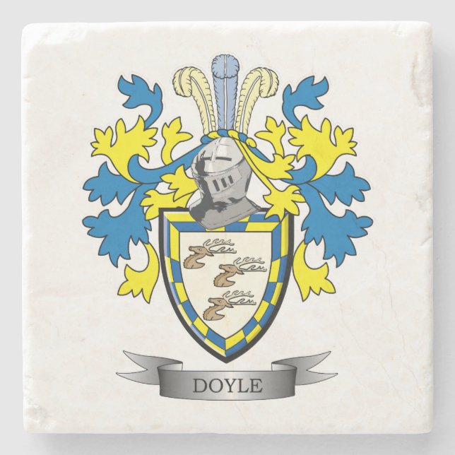Doyle Coat of Arms Stone Coaster (Front)
