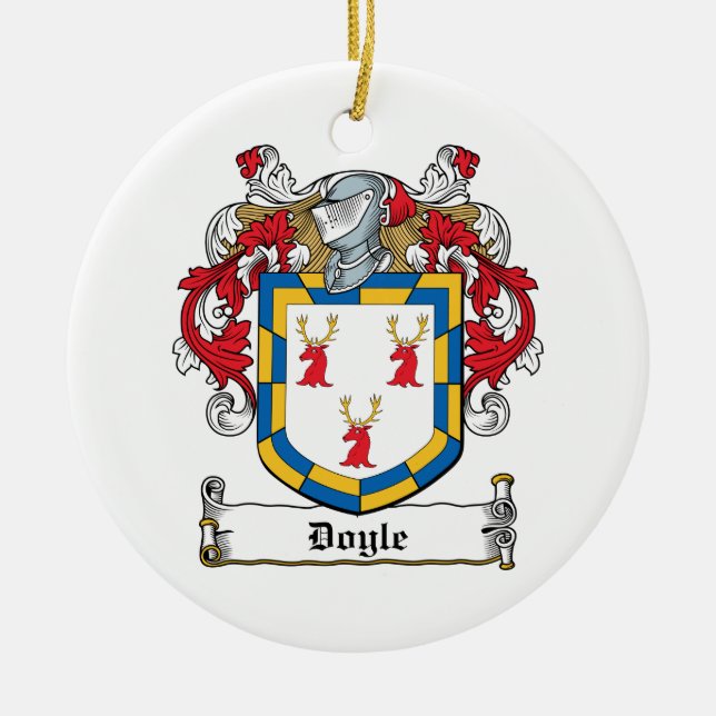 Doyle Family Crest Ceramic Ornament (Front)