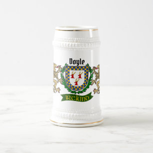 Doyle/O'Doyle Irish Shield Personalized Beer Stein