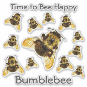 Dozen Bumblebees Time to Bee Happy Customizable