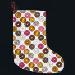 Dozen Doughnuts Doughnuts Breakfast Junk Food Food Small Christmas Stocking<br><div class="desc">Holiday stocking features an original marker illustration of an assortment of delicious breakfast doughnuts including glazed,  frosted,  chocolate cake,  French twist,  butternut crunch and more!

Don't see what you're looking for? Need help with customization? Contact Rebecca to have something designed just for you.</div>