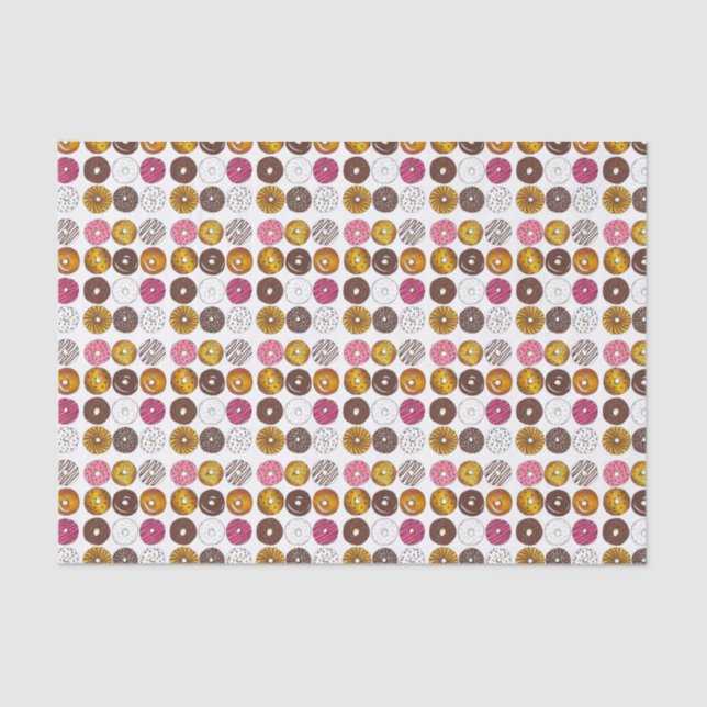 Dozen Doughnuts Doughnuts Junk Food Breakfast Tissue Paper (Front)