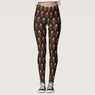 Dozens of Cute Yellow Tulips on Customized Modern Leggings