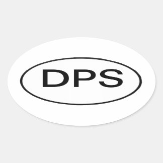 DPS: international motor vehicle reg. Oval Sticker