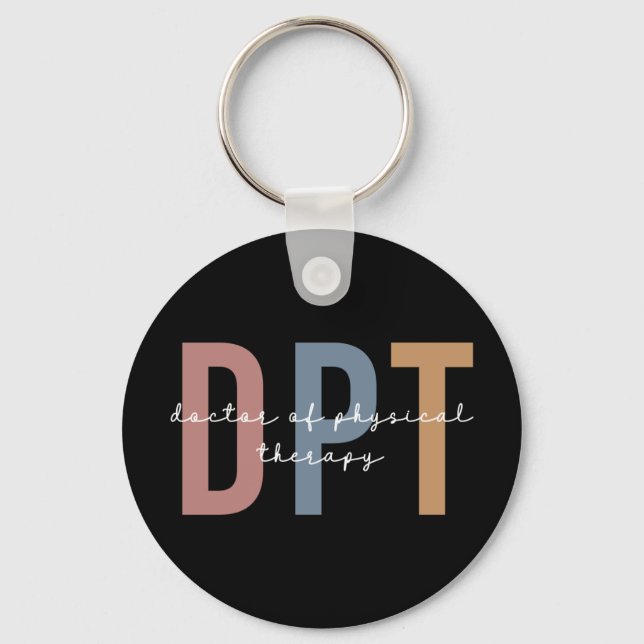 DPT Doctor of Physical Therapy Physical Therapist Keychain (Front)