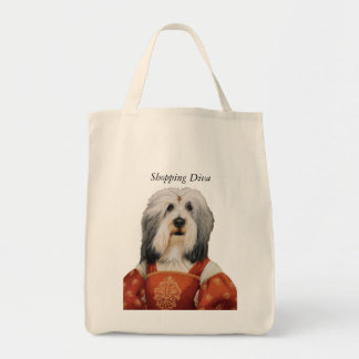 DR131 bearded collie shopping diva bag