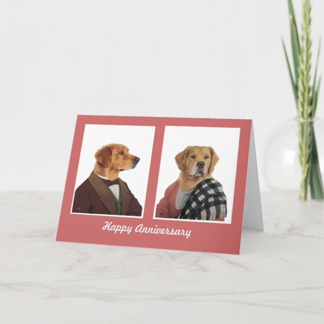 DR147 Carte d'anniversaire Golden retriever (Devant)
