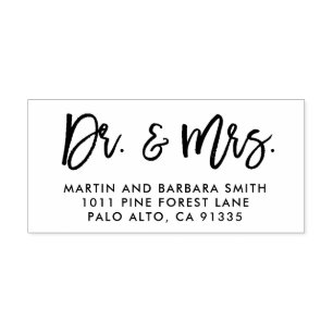 Dr and Mrs Stamp, Newlyweds stationery, Doctor Mrs Self-inking Stamp
