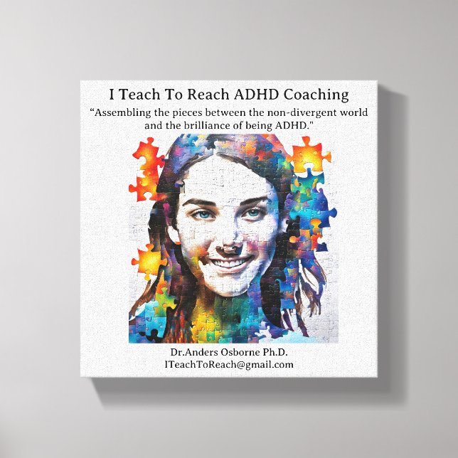 Dr.Anders Osborne Ph.D., ADHD Coaching, Canvas Print (Front)