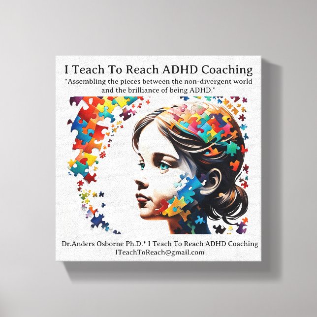 Dr.Anders Osborne Ph.D. -ADHD  Coaching  Canvas Print (Front)