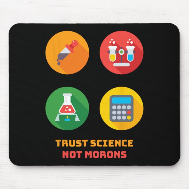 Dr. Anthony Fauci Trust Science Not Morons Retro V Mouse Pad (Front)