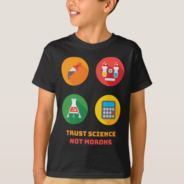 Dr. Anthony Fauci Trust Science Not Morons Retro V T-Shirt (Front)