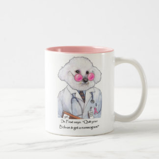 Dr. Bizou Frise sur la tasse de mammographies