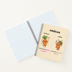 ​Dr. Carrot Before & After Medicine Funny Medical  Notebook