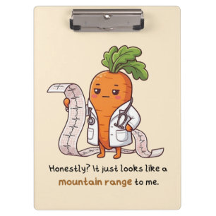 ​Dr. Carrot ECG Funny Medical Clipboard 